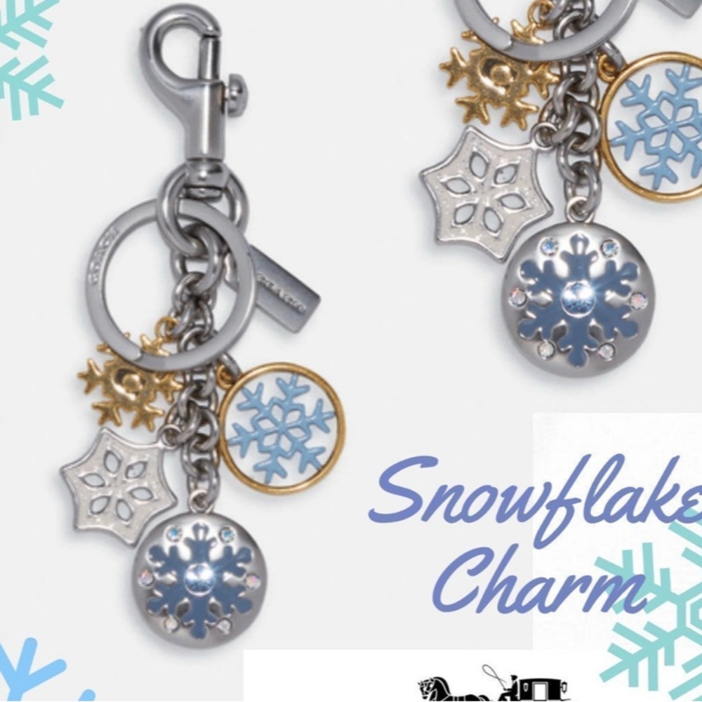 NWT Coach Snowflake Bag charm - Keychain - Picture 4 of 4